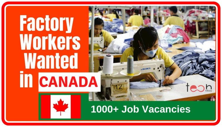 Jobs for Factory Workers (Labour) in Canada Available Now